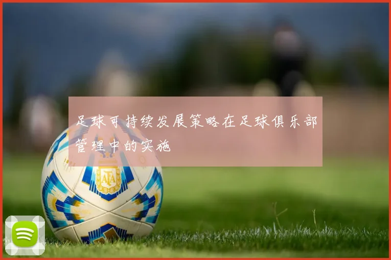 足球可持续发展策略在足球俱乐部管理中的实施